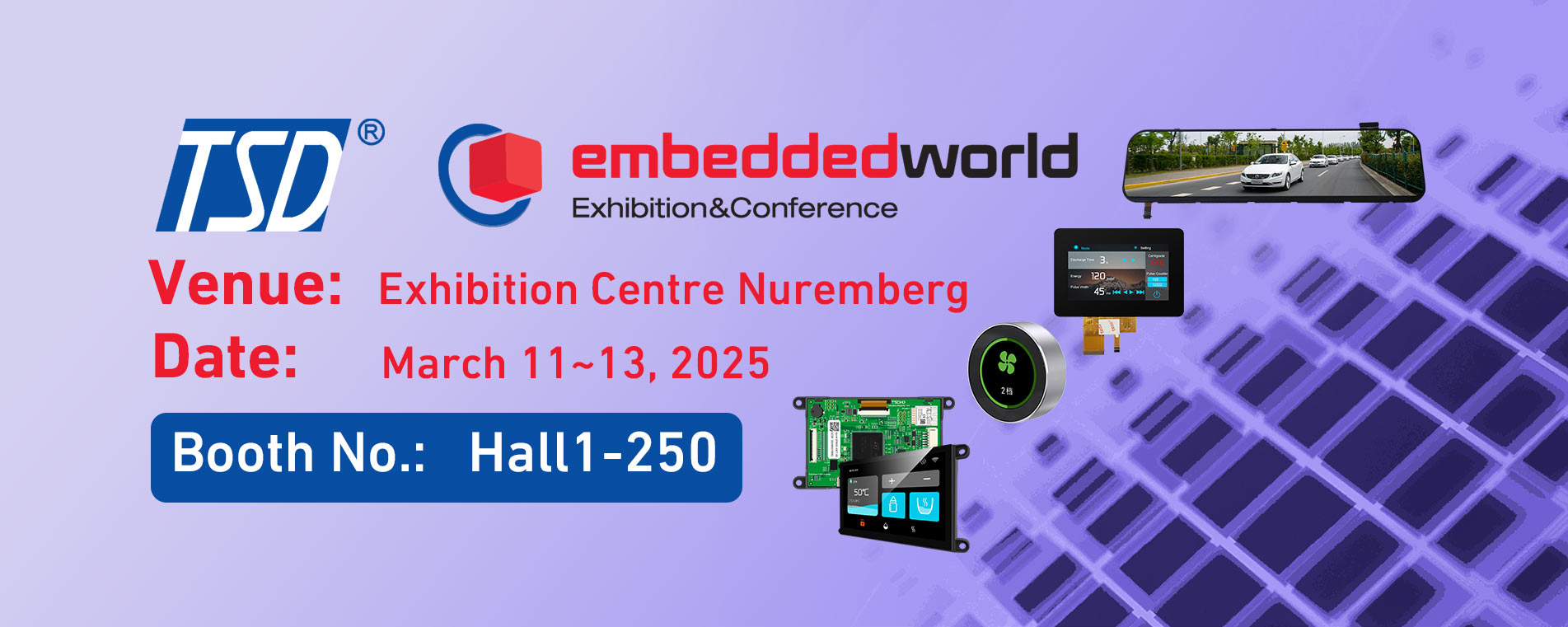Entdecken Sie Smart Display -Lösungen und erhalten Sie Ihr Ticket bei EmbeddedWorld 2025!